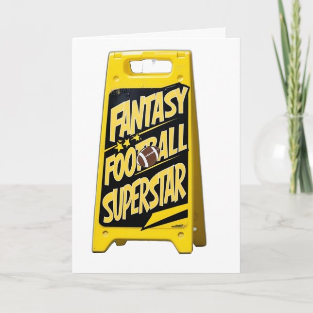 Tarjeta Cartel de suelo amarillo de plástico de fútbol de  (Anverso)