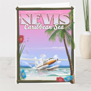 Tarjeta Cartel de vacaciones en Nevis.