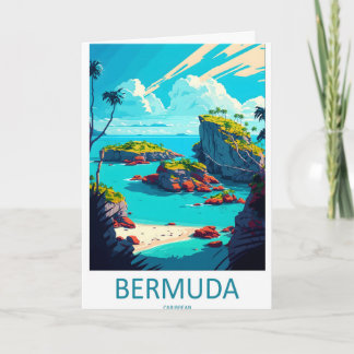 Tarjeta Cartel de viaje a Bermudas Caribe 1
