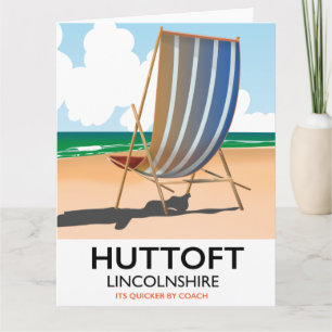 Tarjeta Cartel de viaje a la costa de Huttoft.