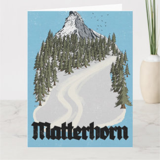Tarjeta Cartel de viaje a Matterhorn Suiza