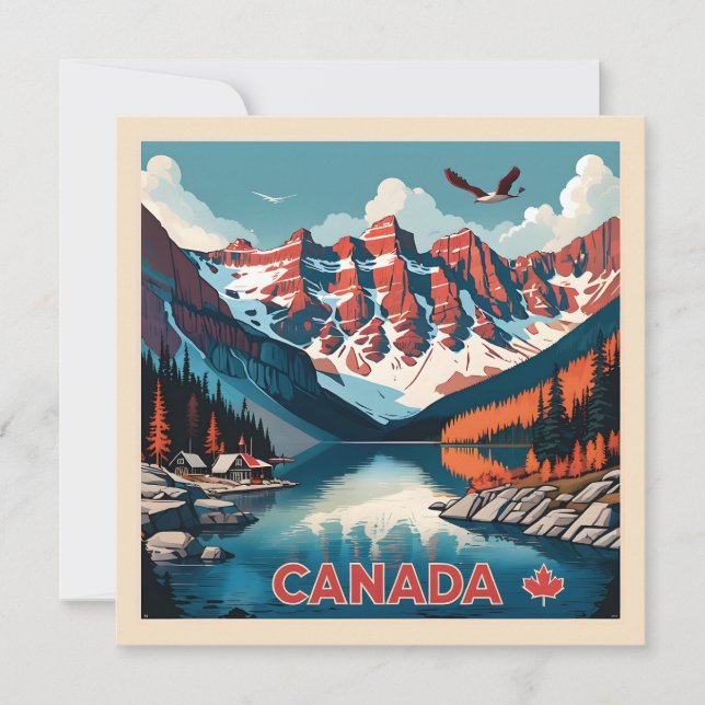 Tarjeta Cartel de viaje de Canadá (Anverso)