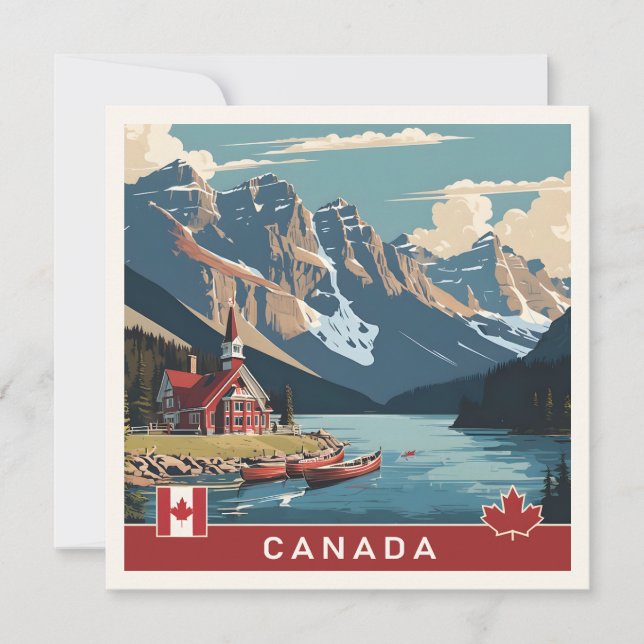 Tarjeta Cartel de viaje de Canadá (Anverso)