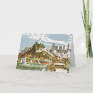 Tarjeta Cartel de viaje de la bahía de San Francisco