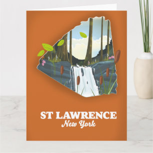 Tarjeta Cartel de viaje de St Lawrence Nueva York