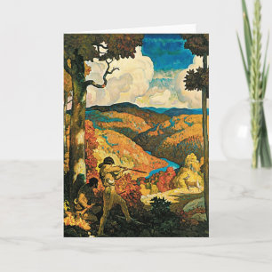 Tarjeta Cartel de Viaje de Vintage NC Wyeth, En Old Kentuc