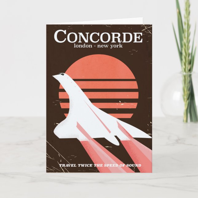 Tarjeta Cartel de viaje de vuelo concorde (Anverso)