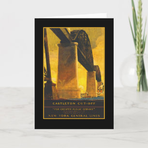 Tarjeta Cartel de viaje del puente Castleton Cutoff Bridge