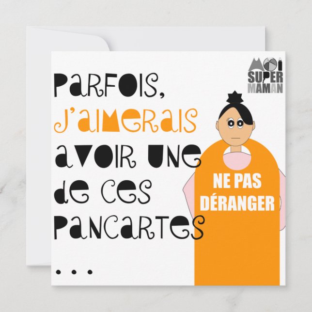 Tarjeta “Cartel” - mí Super Madre (Anverso)