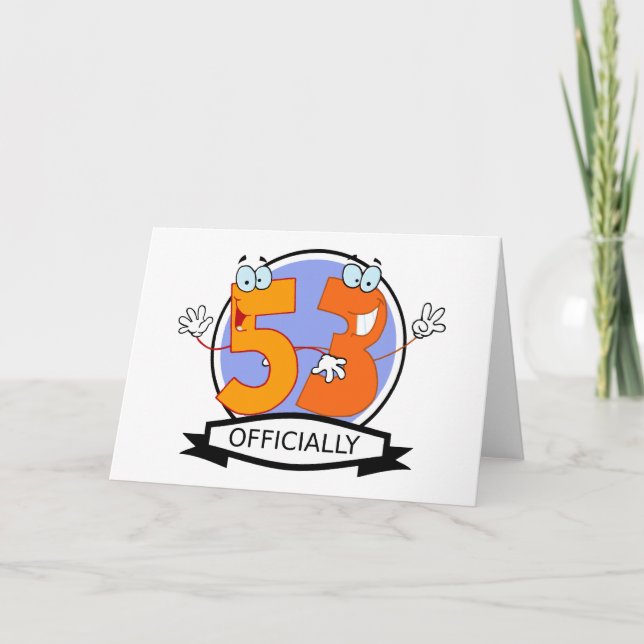 Tarjeta Cartel oficial de 53 cumpleaños (Anverso)