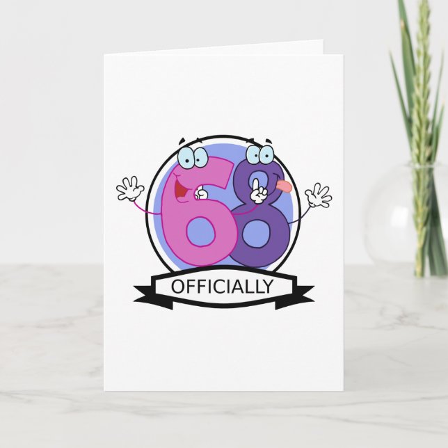 Tarjeta Cartel oficial de cumpleaños 68. (Anverso)