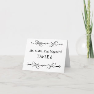 Tarjeta carteles de tabla boda Cartas de posición