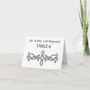 Tarjeta carteles de tabla boda Cartas de posición