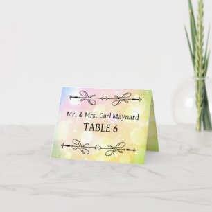 Tarjeta carteles de tabla boda Cartas de posición