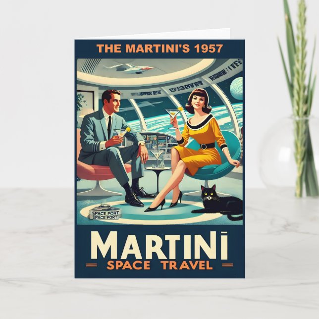 Tarjeta Carteles de viaje espacial Martini: El Martini de  (Anverso)