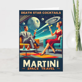 Tarjeta Carteles de viaje espacial Martini Estrella de la 