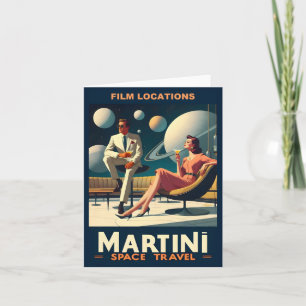 Tarjeta Carteles de viaje espaciales de Martini Ubicacione