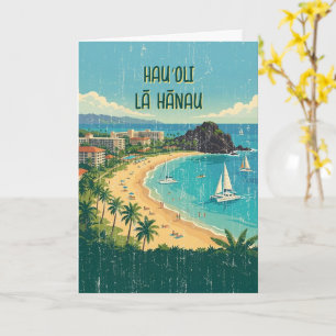 Tarjeta Carteles de viaje vintage de Hawái - Maui