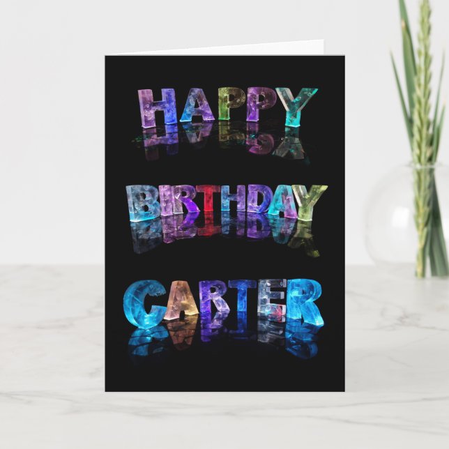 Tarjeta Carter de cumpleaños feliz (Anverso)