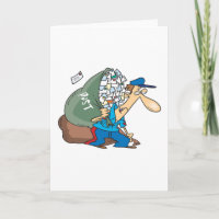 Cartero que lleva un saco grande