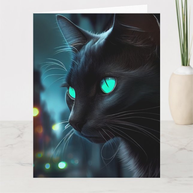 Tarjeta Cartes de vœux Black Cat (Anverso)