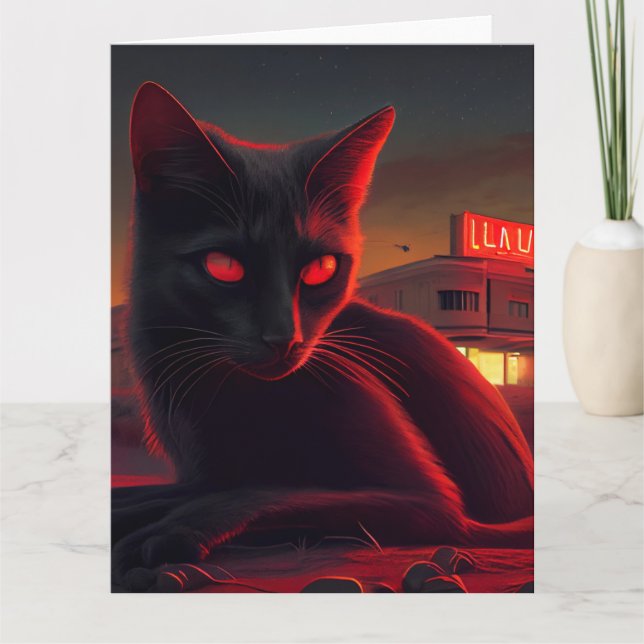 Tarjeta Cartes de vœux Black Cat (Anverso)
