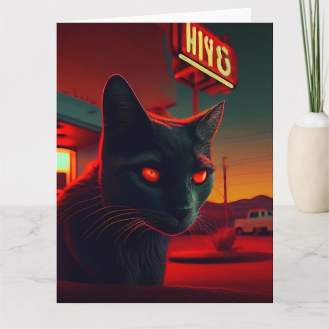 Tarjeta Cartes de vœux Black Cat (Anverso)