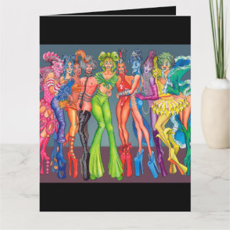 Tarjeta Cartes de vœux Drag Queen Supermodels