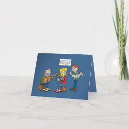 Tarjeta cartoon; een noten allergie hebben 