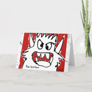 Tarjeta Cartoon Monster Personalized Greeting