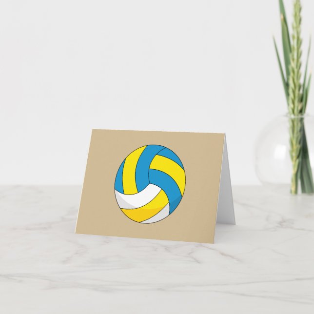 Tarjeta Cartoon Volleyball Ball (Anverso)