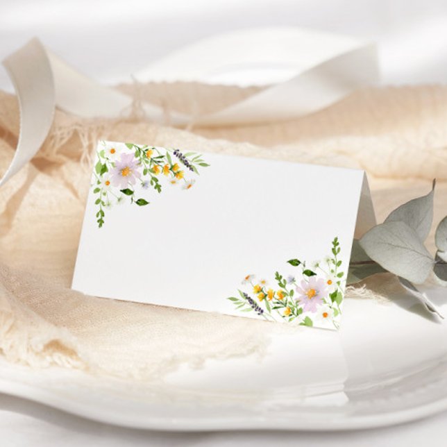Tarjeta Cartuchos de boda en blanco para flores silvestres (Subido por el creador)