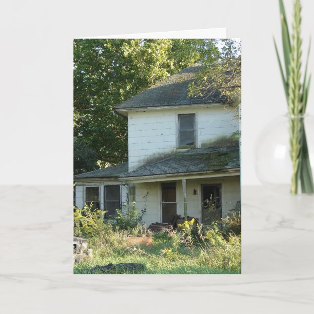 Tarjeta Casa abandonada, Halloween (Anverso)