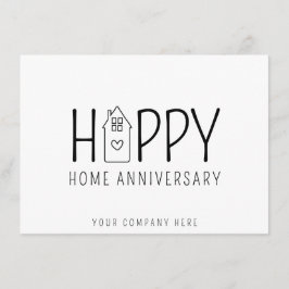 Tarjeta Casa Cute Feliz Hogar Aniversario Inmobiliario