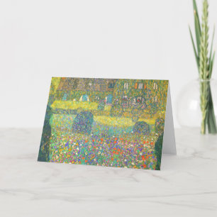 Tarjeta Casa de campo de Gustavo Klimt por el Attersee