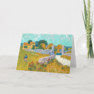 Tarjeta Casa de campo en Provenza por van Gogh: en blanco