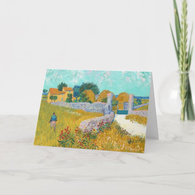 Tarjeta Casa de campo en Provenza por van Gogh: en blanco (Anverso)