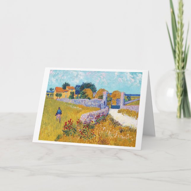 Tarjeta Casa de campo en Provenza, Van Gogh (Anverso)