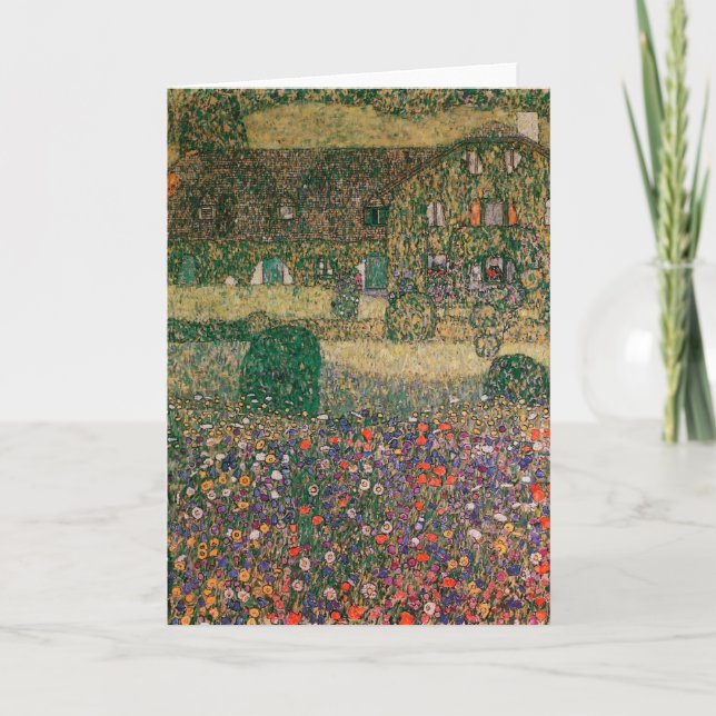 Tarjeta Casa de campo por el Attersee, c.1914 (Anverso)