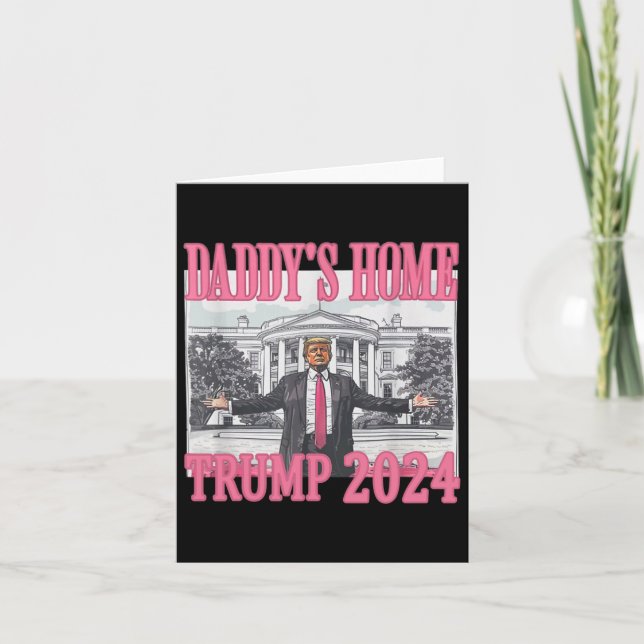 Tarjeta Casa de Daddys Rosado Trump 2024 (Anverso)