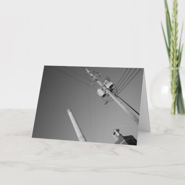 Tarjeta "CASA DE ENERGÍA blanca y negra" (Anverso)