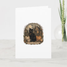 Casa de gato negro de Halloween Cottagecore