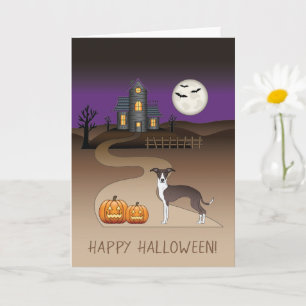Tarjeta Casa De Higgy Y Halloween De Sello Y De Higgy Blan