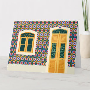Tarjeta Casa de Lisboa con azulejos