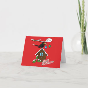 Tarjeta Casa de Pájaros Feliz Navidad