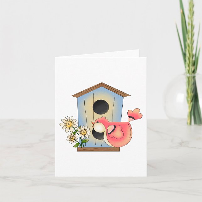 Tarjeta Casa de pájaros y pájaro (Subido por el creador)