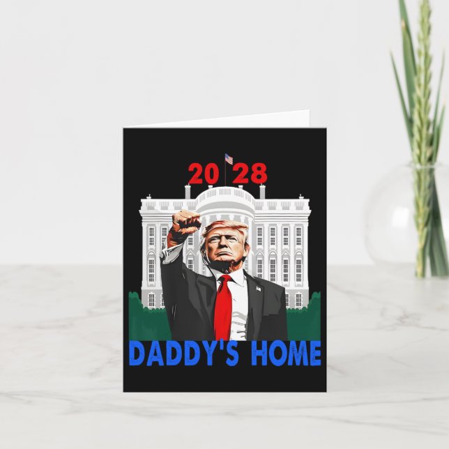 Tarjeta Casa de Papi 2028 Trump 2028 (Anverso)