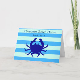 Tarjeta Casa de Playa Cangrejo Azul Náutico
