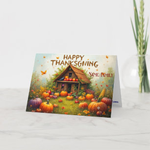 Tarjeta Casa de Verduras de Acción de Gracias