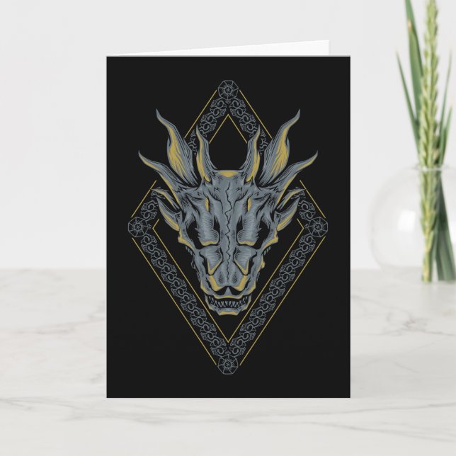 Tarjeta CASA DEL DRAGÓN | Diamante de cráneo de Balerion (Anverso)